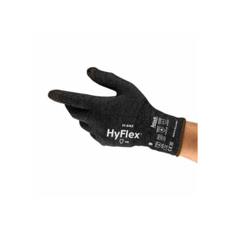Hyflex 11-542 Industrial Cut Resistant Gloves, Size 7, Black, 12PK 012-11-542-07
