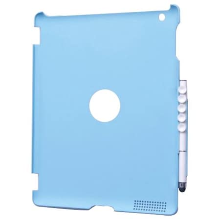 Next Success E-Stand iPad 2 Smart Pen Cover (Protective Back Cover with Sticky Stylus Pen) - Blue - Polycarbonate KHE-SMARTPEN-BLUE2