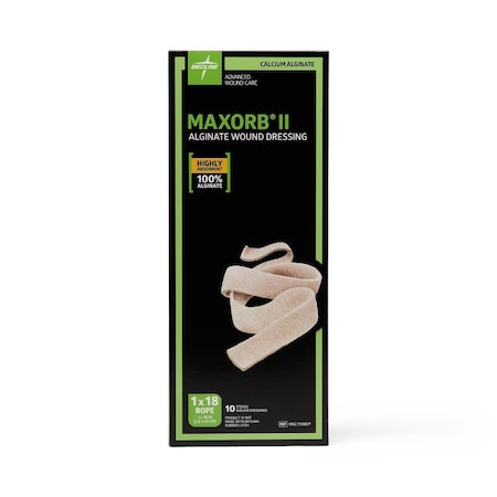 Medline Maxorb II Alginate Dressings, 1in x 18in Rope, in Educational Packaging, 10PK MSC7318EPZ