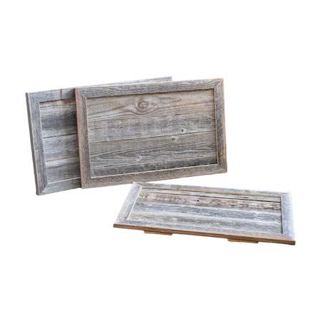 Homeroots 18" Gray Distressed Wood Christmas Tree Collar 379882