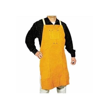 Best Welds Select Split Cowhide Leather Bib Apron, 24 in W x 36 in L, Golden Brown 902-Q-5
