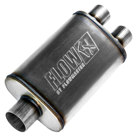 Flowmaster 72198 3 in. Center ID, 2.5 in. Oval Natural Exhaust Muffler for 1987 Chevrolet Blazer F13-72198