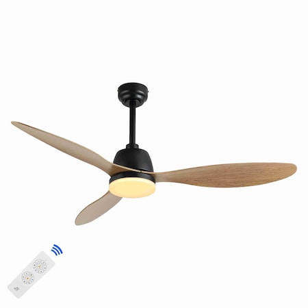 Jonathan Y Audie 52" 1-Light Classic Industrial Iron/Plastic Mobile-App/Remote-Controlled 6-Speed Propeller Int JYL9714B