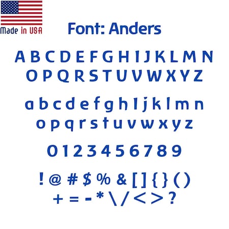 Aacc Self-Adhesive Vinyl Letter: z, Scale: 22 in. Color: Blue Font: Anders by, 4PK AACC-Anders-lz-Blue-I22x4