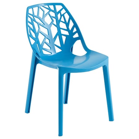 Leisuremod Modern Cornelia Dining Chair, Solid Blue C18SBU