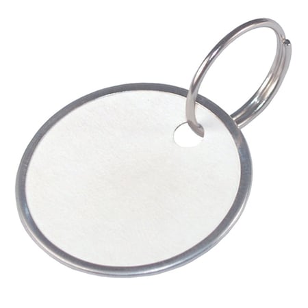 Hillman 1 1/4 in. D Metal White Labeling/ID Key Ring 701331