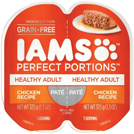 Iams Perfect Portions Healthy Adult 2.6 Oz. Chicken Flavor Adult Wet Cat Food 109041