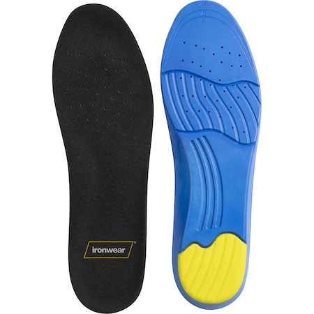 Ironwear Premium Polyurethane Arch Support Insoles w/ Gel Heel Pads, 7 6210-07