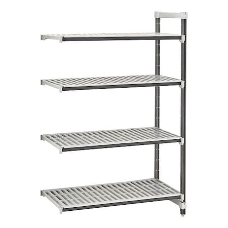 Cambro Shelving Unit, 34 in L, Speckled Gray EXA183664V4480