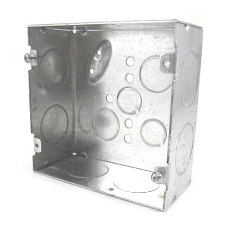 Abb Steel City Pre-Galv Steel Standard Outlet Box 4-11/16"x4-11/16"x1-1/2" 42 cu in 72171-1
