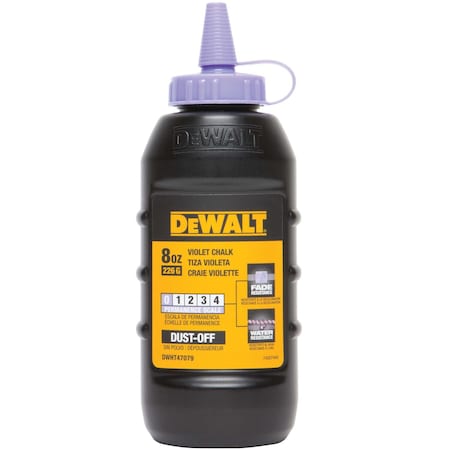 Dewalt Marking Chalk, Violet, Standard, 8 oz DWHT47079L