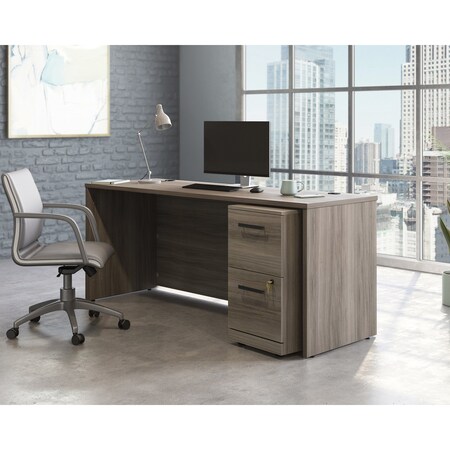 Officeworks By Sauder 2-File Single Ped Desk, 29.291 in H, 71.102 in W X Hudson Elm 431500