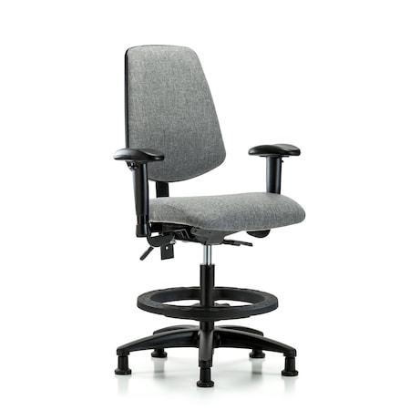 Blue Ridge Ergonomics Fab Med Bench Chair, Bk, BF, Glds, Gry, 6-Way Adjustable, 22" to 29" Height, Gray BR-FMBCH-MB-RG-T1-A1-BF-RG-F44