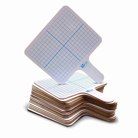 Flipside Rectangular Graph Dry Erase Answer Paddle - Class Pack of 24 18244