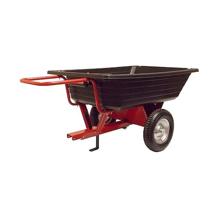 Milwaukee Hand Trucks Dump Cart, Black, Poly, 10 cu ft LCP1000PPM