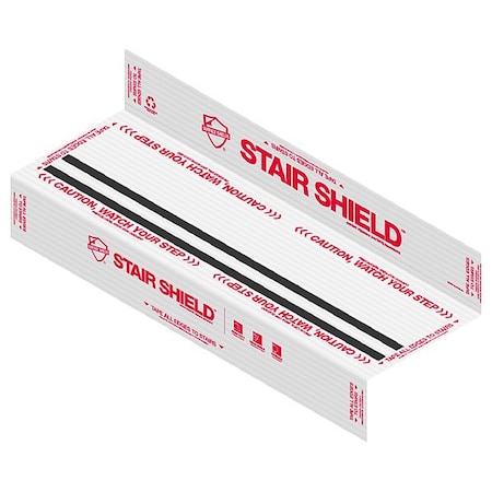 Surface Shields Stair Protection, Polypropylene, White, 34 in L, 21 in H, 34 in W PLS SS 34