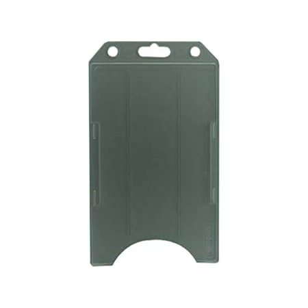 Brady BADGE HOLDER, FROSTED CLEAR, VERTICAL, SEMI-RIGID, CARD HOLDER W/SLOT AND CHAIN, W/4TH SIDE RAIL 1840-8160