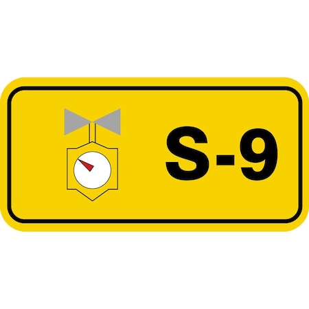 Accuform Energy Source ID Tag, S-9 Steam, 1.5in x 3in, Adhesive Dura-Poly, 5PK TDJ309XVM