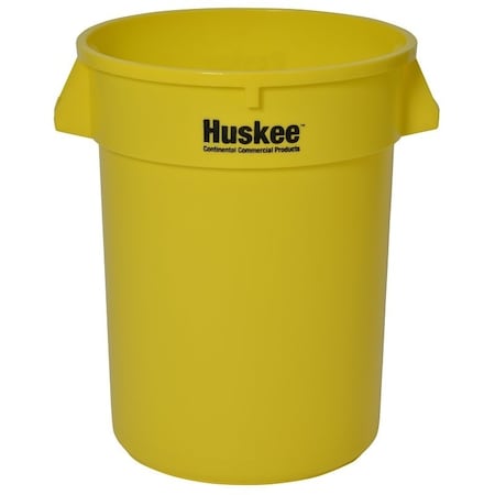 Continental Commercial Products Trash Receptacle, 32 gal Capacity, Plastic, Yellow 3200YW