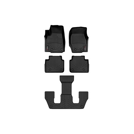 Weathertech Black, Front, rear, and rear Floorliners 441696-1-2-3