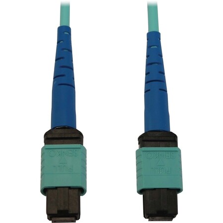 Eaton Tripp Lite Series 40/100/400G Multimode 50/125 OM3 Fiber Optic Cable 24F MTP/MPO-PC F/F, N846B-02M-24-P