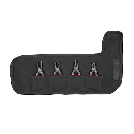 Tekton 5 Inch Internal and External Retaining Ring Pliers Set with Pouch, 4-Piece, 0.037 in. Tips PRR91001