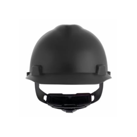 Msa Safety V-Gard Cap-Style Hard Hat with Fas-Trac III Suspension, Matte, Black 454-10203092