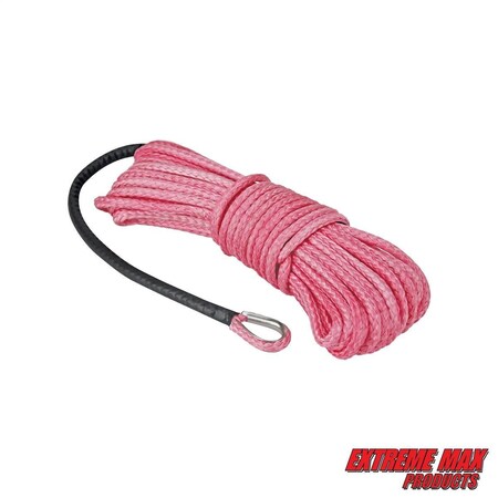 Extreme Max 5600.3221 "The Devil's Hair" Synthetic ATV / UTV Winch Rope - Pink 5600.3221
