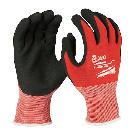 Milwaukee Tool Cut-Resistant Coated Gloves, Cut Level A1 , Nitrile , Sandy , S 1 PR 48-22-8900