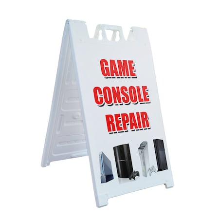 Signmission Game Console Repair, A-Frame & 2 Decals Installed, Heavy-Duty Plastic Frame SBHD-D-2436-Game Console Repair