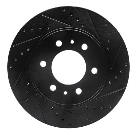 Dynamic Friction Co DFC Brake Rotor - Drilled and Slotted - Black 633-54215R