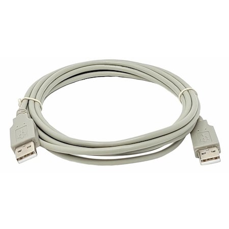 Micro Connectors 10 ft. USB 2.0 USB-A M-M Cable, Beige E07-124