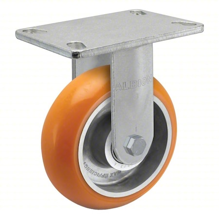 Albion Plate Caster, Rigid, Polyurethane, 7 1/2"H 38AN06228R