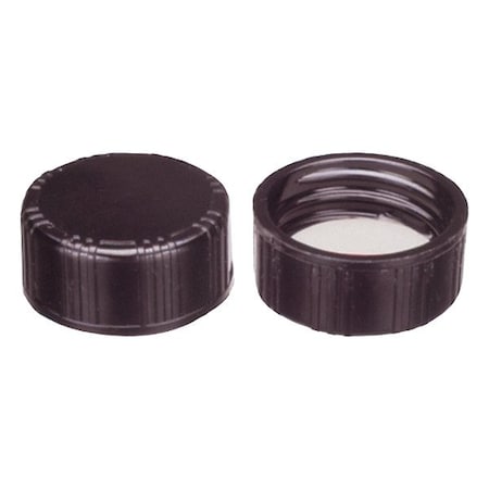 Kimble Chase Lab Bottle Caps, Black, 18 mm Dia, PK288 73808-15415