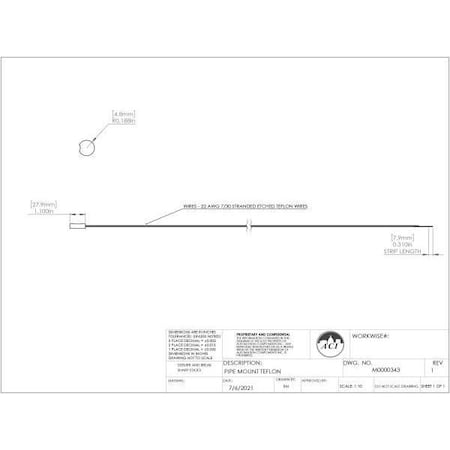 Aci Thermistor, Pipe Mount, 10K Type II A/CP-PM
