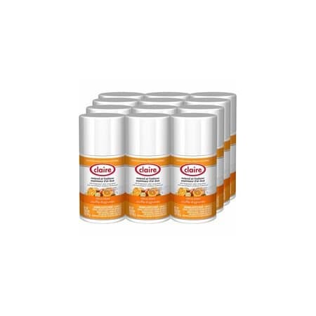 Claire Metered Air Freshener with Ordenone, Aerosol, 6000 ft3, 7 fl oz (0.2 quart), Citrus Blast, 30, 12PK 1000003940