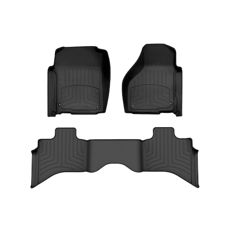 Weathertech Black, Front and Rear FloorLiner HP 444651IM-442162IM