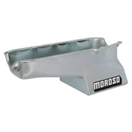 Moroso 8.25 in. Oil Pan Small Block Chevrolet, Clear Zinc MOR20190