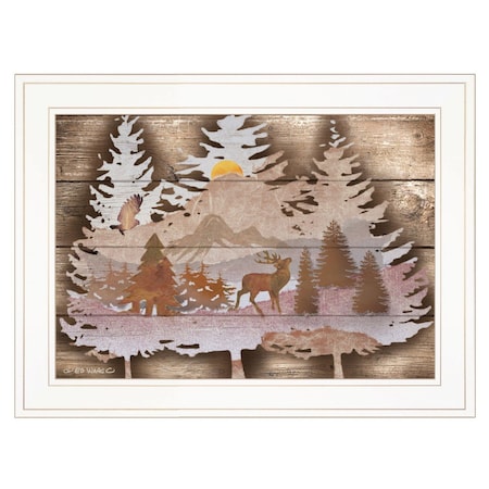 Homeroots Great Outdoors I 2 White Framed Print Wall Art 406850