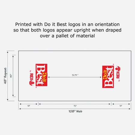 Do It Best REX Wrap 10 'x500 ' Jobsite Lumber Wrap LW10500-RXW-8428