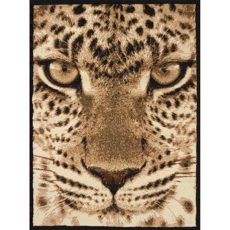 United Weavers 5 ft. 3 in. x 7 ft. 2 in. Legends Leopard Face Area Rug, Multicolor 910 02750 58