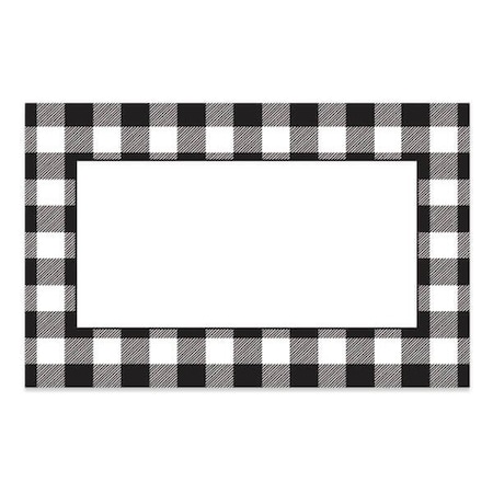 Nashville Wraps Buffalo Plaid Black Enclosure Card, 3.5x2.25, 50PK AC5966