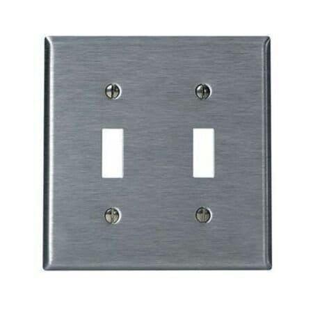 Leviton Electrical Box Mounting Plates, 2-Gang, 302 Ss 84009-40