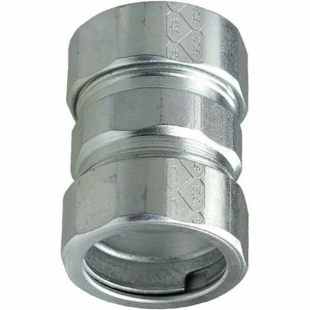 Dottie Conduit Fitting Coupling, 1/2 in, Threadless, Steel, Zinc Plated NTC50
