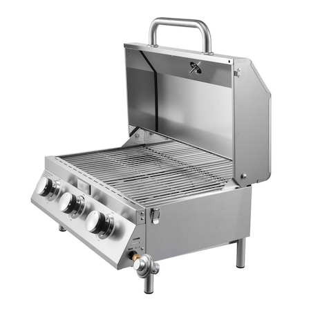 Vevor Tabletop Gas Grill 2-Burner Portable Propane Grill Stainless Steel Outdoor EQT42CCS
