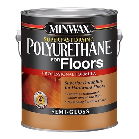 Minwax 130210000 Polyurethane, Semi-Gloss, Liquid, Clear, 1 gal, Can 13021000