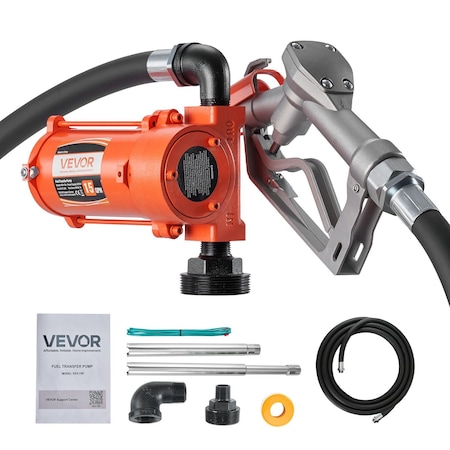 Vevor Fuel Transfer Pump 12V DC 15 GPM Diesel Gasoline Pump with Manual Nozzle KEX-15e