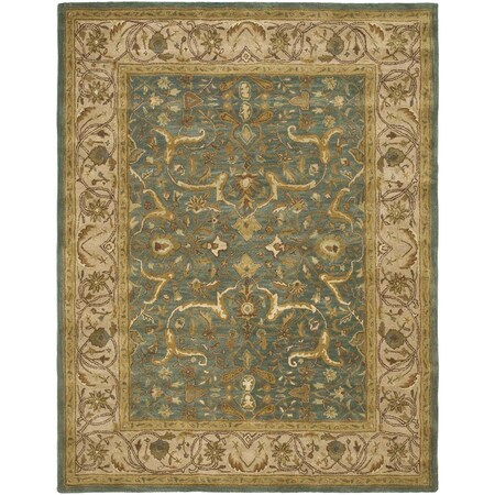 Safavieh 5 x 8 ft. Medium Rectangle- Traditional Heritage Blue And Beige Hand Tufted Rug HG915A-5