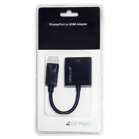 Cirago International CIRAGO DPN1031 Adapter; DP to HDMI; Black DPN1031