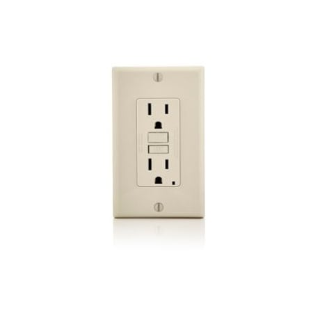 Leviton Self-Test GFCI Receptacle, Non-Tamper Resistant Duplex, 15 Amp, 125 Volt, 5-15R NEMA GFNT1-T
